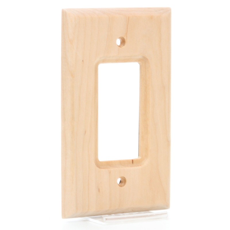 Allen + Roth Wood Square 1 -Gang Midsize Size Light wood Wood Indoor Square Wall