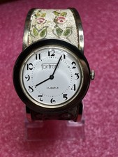 Vintage Swiss Fortron 17 Jewel Bracelet Watch Womens Goldtone FL-W2