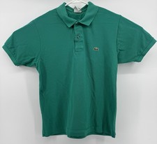 Lacoste Polo Shirt Men's Green Size 6 Classic Croc Short Sleeve