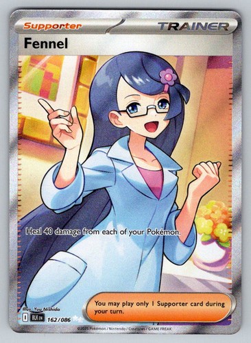 Fennel 162/086 Holo Ultra Rare Black Bolt Pokemon Near Mint