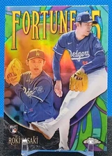 Roki Sasaki RC 2025 Topps Chrome #F15-13 Los Angeles Dodgers Rookie 