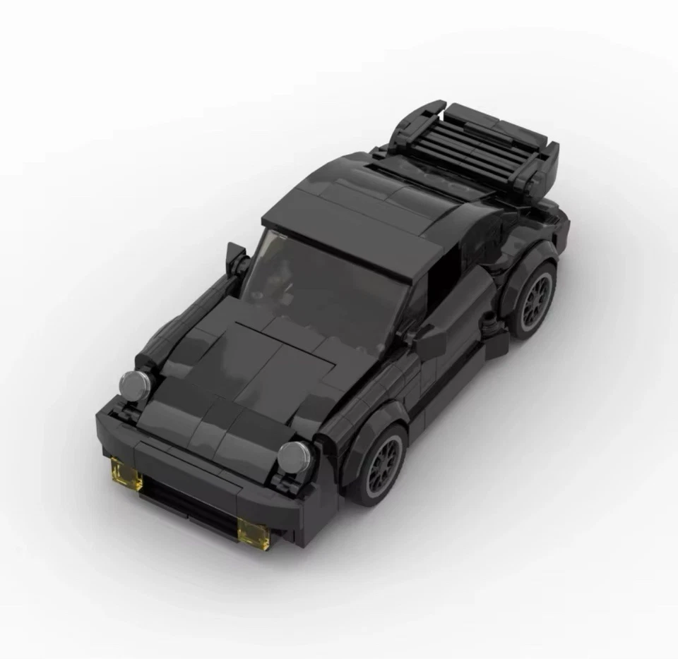 MOC - Porsche 911 Turbo Black Sports Car Racing Building Blocks - Image 2 of 4