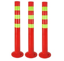 3 x Poller Absperrpfosten Pfosten Leitpfosten Pylon Absperrung Kunststoff B-WARE
