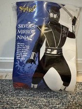 SPIRIT YOUTH CHILD SILVER MIRROR NINJA HALLOWEEN COSTUME - SMALL 4-6 