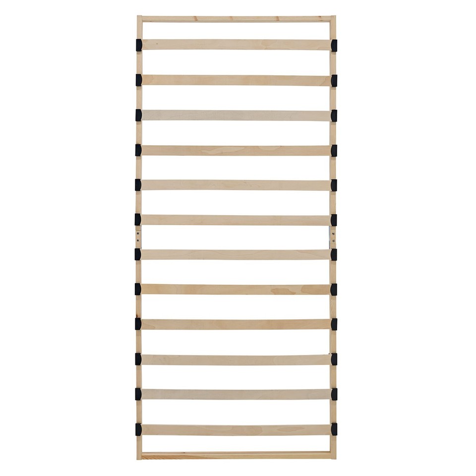 Cadre de Sommier à lattes 90x200 bois massif Lit Simple 13 Lamelles