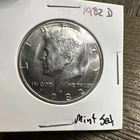 1982-D--  Kennedy Half GEM-BU (HIGH MS) TOUGH DATE from Set