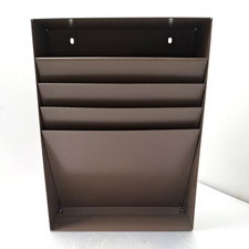 Vintage Hunt Industrial Brown Metal Office Desk top paper letter File Organizer