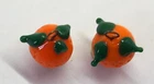ANTIQUE GLASS PASTE EARRINGS OR PENDANTS FOR DOLL DIAM.0.8 CM