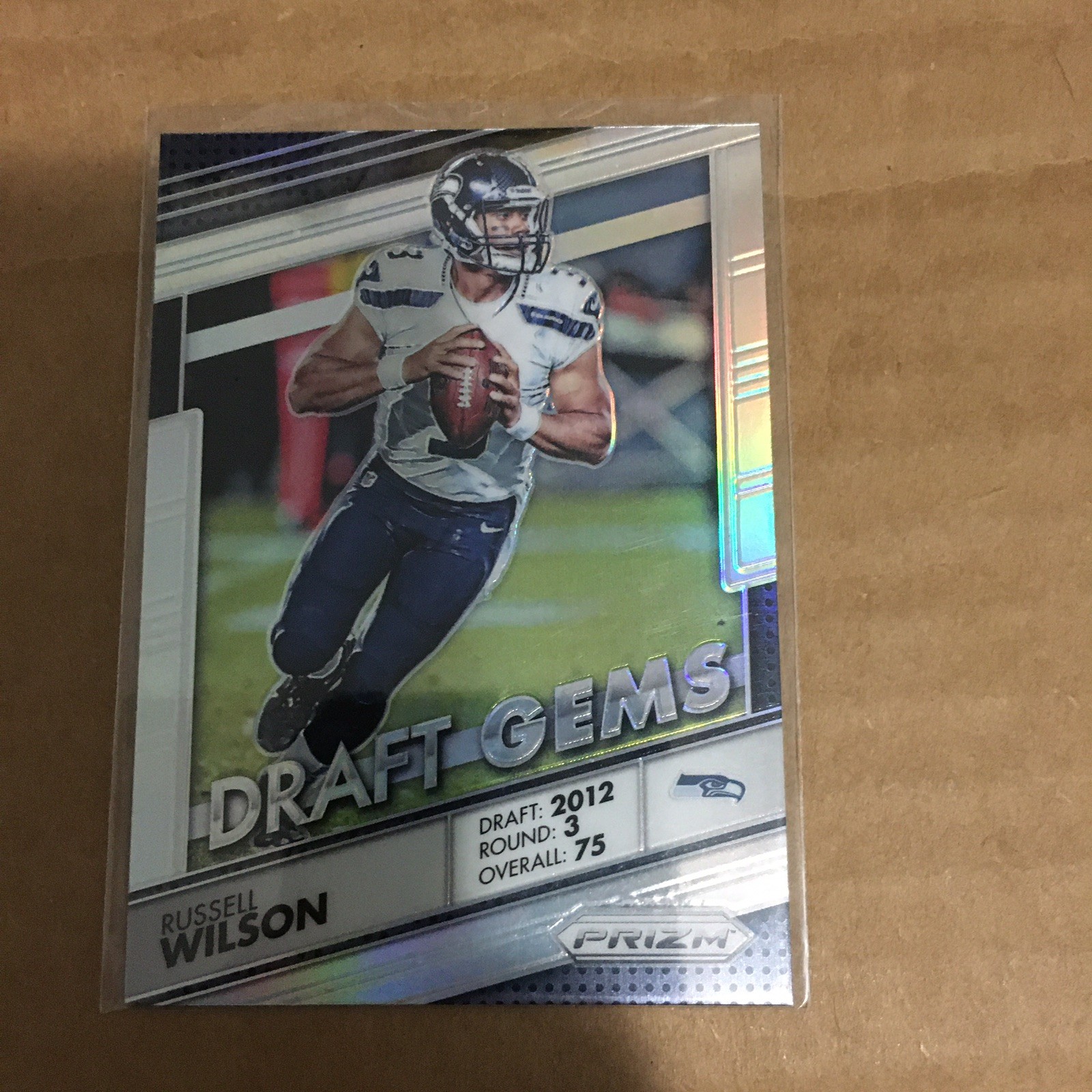 2016 Panini Prizm #10 Russell Wilson Draft Gems Silver Prizm