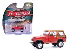 Greenlight 35310E 1/64 1980 Jeep CJ-7 Laredo Red with Tan Top "All