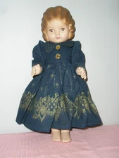 Beautiful Handmade Daisy Kingdom Gold Ornament Fabric Panel Doll Dress
