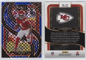 2024 Panini Select Premier Level Blue Prizm /175 Xavier Worthy #119 Rookie RC