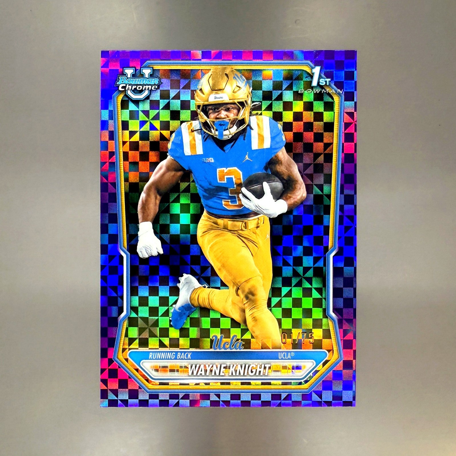 WAYNE KNIGHT 2026 Topps Bowman Chrome 1st Purple X-Fractor 01/75 #BCP-68 UCLA