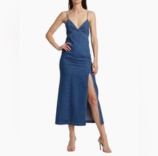 Alice + Olivia Julietta Denim Midi-Dress/Size 6