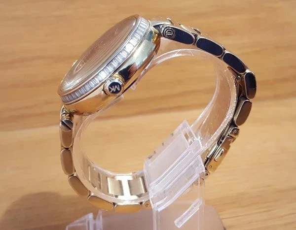 Ladies Gold Bracelet Michael Kors Skylar MK5989 Black Analog Crystal Bezel Watch - Image 4 of 4