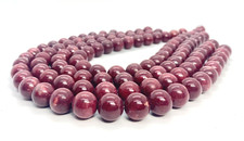 Deep Plum Purple Jade Round Beads 14 mm 16 in. Strand 29 Pieces