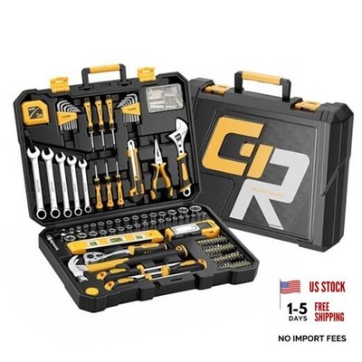 219PCS Tool Set Tool Kit For Home, Car Motorcycle Yellow Hand Tool Set 219PC