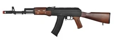 WellFire Airsoft Polymer Powered AEG Rifle Black Wood 215 FPS