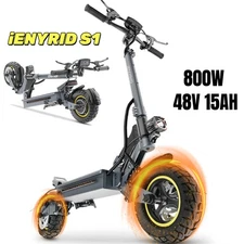 IENYRID S1 800W 48V15Ah Folding Electric Ecooter 10inch Off-road E-Scooter 28MPH