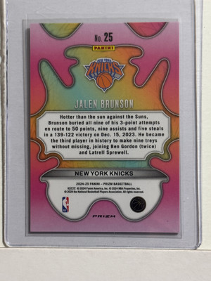 2024-25 Panini Prizm NBA Groovy Case Hit SSP #25 Jalen Brunson | eBay