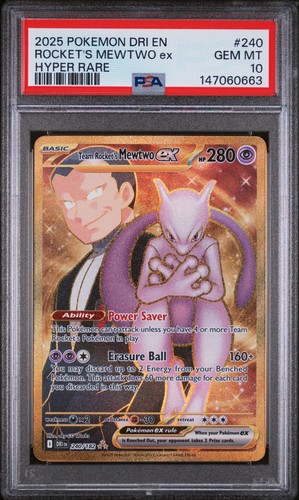 Team Rocket's Mewtwo ex graded PSA 10 for sale on eBay