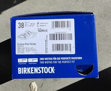 Birkenstock Arizona Rivet Border Suede Leather Dark  Rust Color Narrow