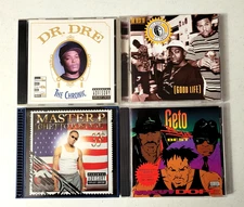 Bundle of 4 rap CDs(EX to VG).Please refer to notes and pictures.Master P,Dr DRE