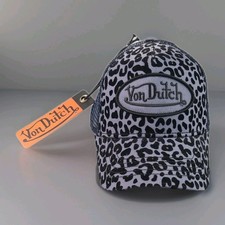 Von Dutch Blueberry Cheetah Velvet Trucker Ha...
