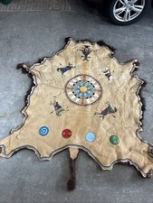 Vintage Native American Bison Hide
