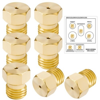 LP Conversion Kit for Gas Range - 7PCS Orifices for Samsung NX60A6751SG/SS
