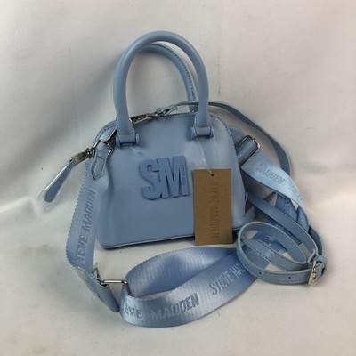 Steve Madden Satchel Bag Womens Mini Blue SM Logo Crossbody Purse NWT READ