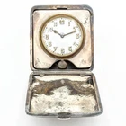 Antique Doxa Watch Company 8 Day Sterling Silver Travel Watch W/ Case #WB4624-3