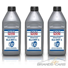 3x 1 L LITER LIQUI MOLY BREMSFL�SSIGKEIT SL6 DOT-4 BRAKE FLUID  BREMSE 50687743
