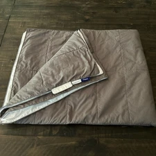 Casper for American Airlines First Class Duvet Blanket Throw Gray ~ White - EUC