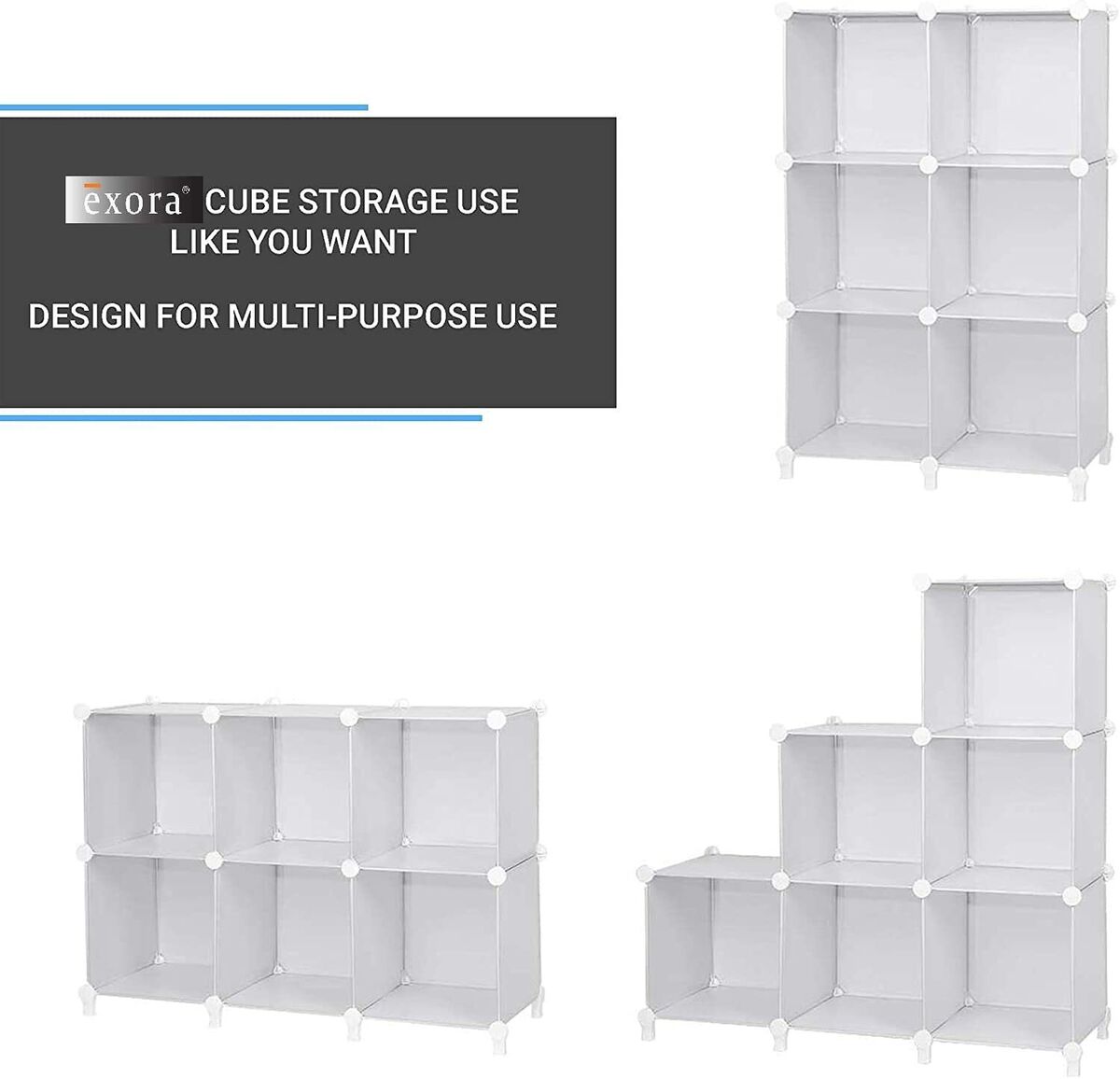 5,8,Cube Plastic Storage Wardrobe Clothes Organizer Cupboard Shoe Cabinet  DIY UK
