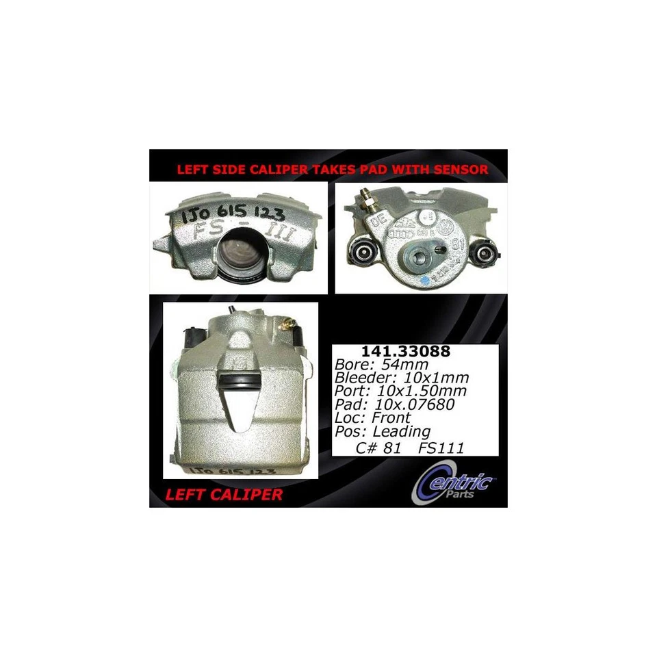 Pinza de freno delantera centrada para Volkswagen Beetle 2003 2002 2001 2000 1999 1998 Foto 2 de 4