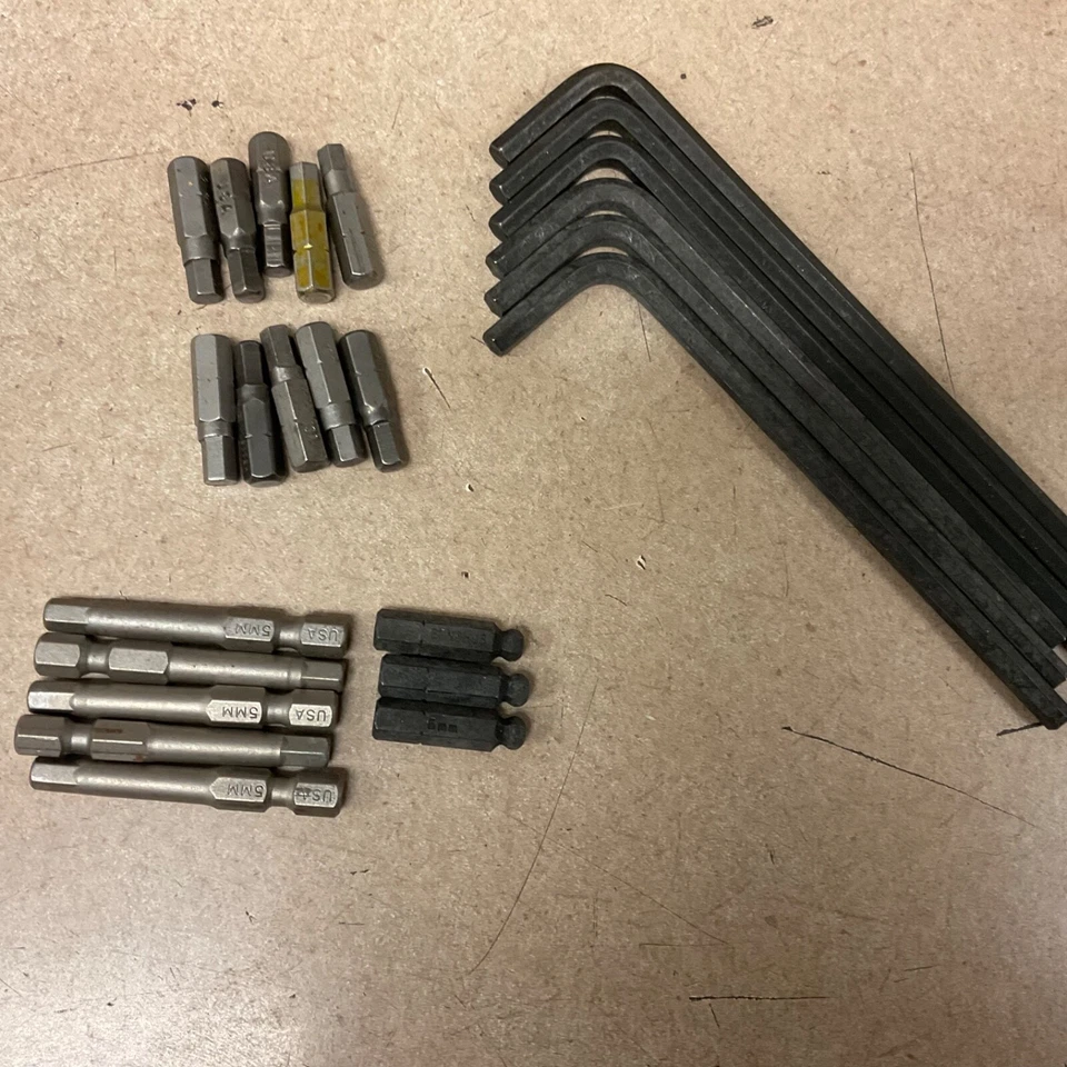 LOT 5mm Metric ALLEN WRENCHES, 1/4” DRIVER BITS, BALL END INSERTS, LONG IMPACT - Image 3 of 4