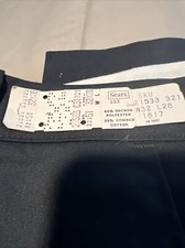 Vintage NOS Sears Cotton Twill Work Pants Size 32x28 Perma Prest Med/Dark Gray