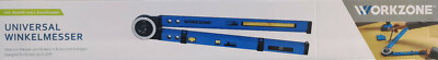 Workzone  Universal Winkelmesser 50 cm 0 - 270° Wasserwaage 2 x Anreißnadel