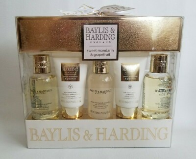 Baylis & Harding England Sweet Mandarin & Grapefruit 5 Piece Gift Set NEW