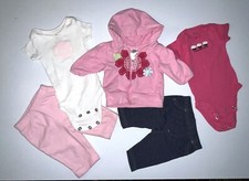 # 26 Baby Girl NB 5 Items LOT Pink Hoodie, Blue Pants By Circo Other By Carters