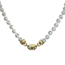 Kirks Folly Crystal Beaded 32" Magnetic Interchangeable Necklace  goldtone