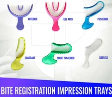 Dental Impression Bite Registration Triple Trays Mold (Choose Size & Quantity)
