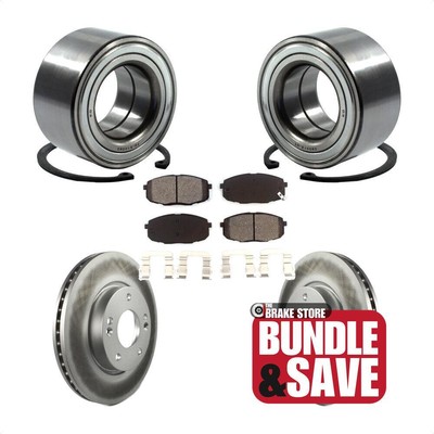 Front Wheel Bearing Coat Brake Rotor Pads Kit For 2009-2012 Hyundai Elantra 2.0L