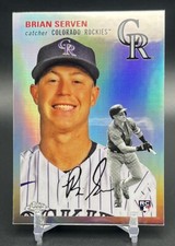 2023 Topps Chrome Platinum Anniversary #16 Brian Serven RC Rockies