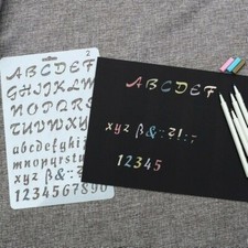 Numeri & Lettere Fai da Te Artigianato a Strati Stencil Album Punzonatura