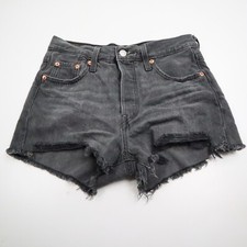 LEVI'S Premium Women's Size 25 Gray 501 Denim Shorts Dark Wash