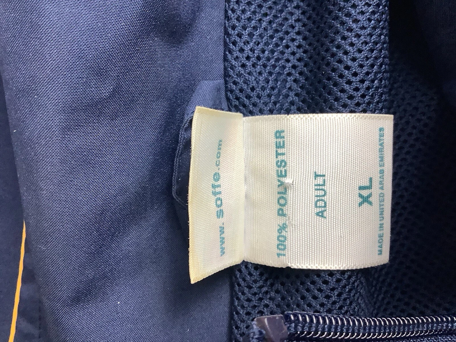 Soffe Navy Jacket Sz XL Full Zip Light Weight image 3