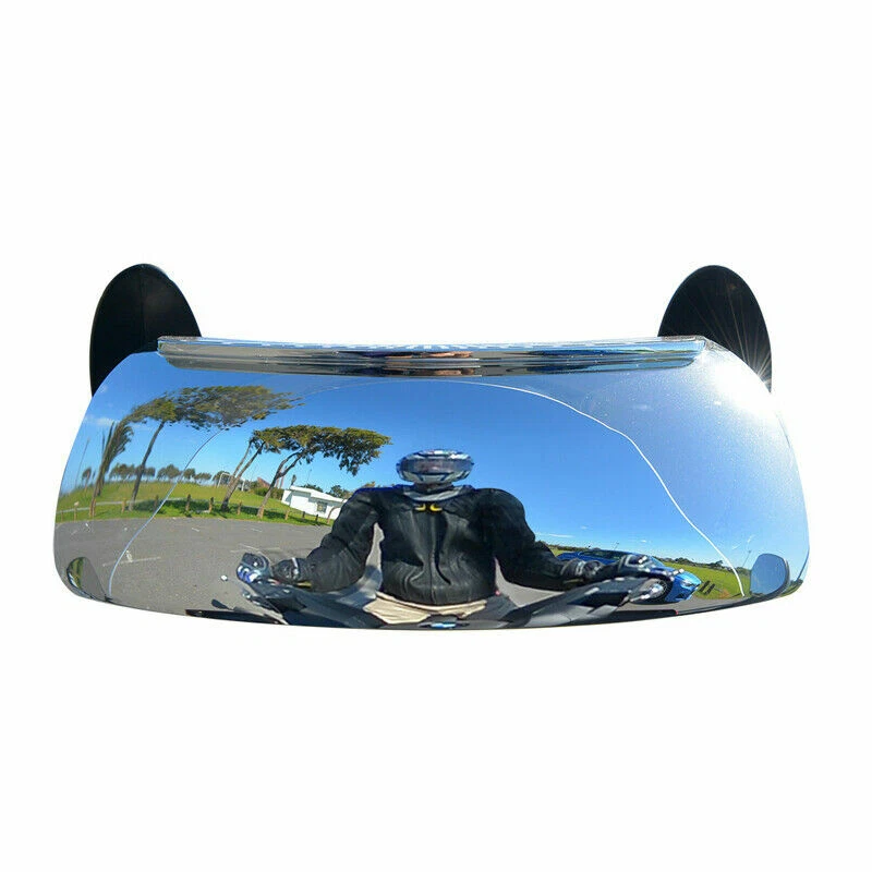 Universal Motorcycle Windshield Rearview Blind Spot Mirror 180° Wide Angle CL - Image 3 of 4