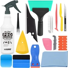 Window Film Application Kit Car Tint Installation Tools with Spray Bottle PPF...